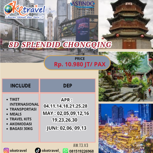 8D splendid chongqing (april,may, juni) 