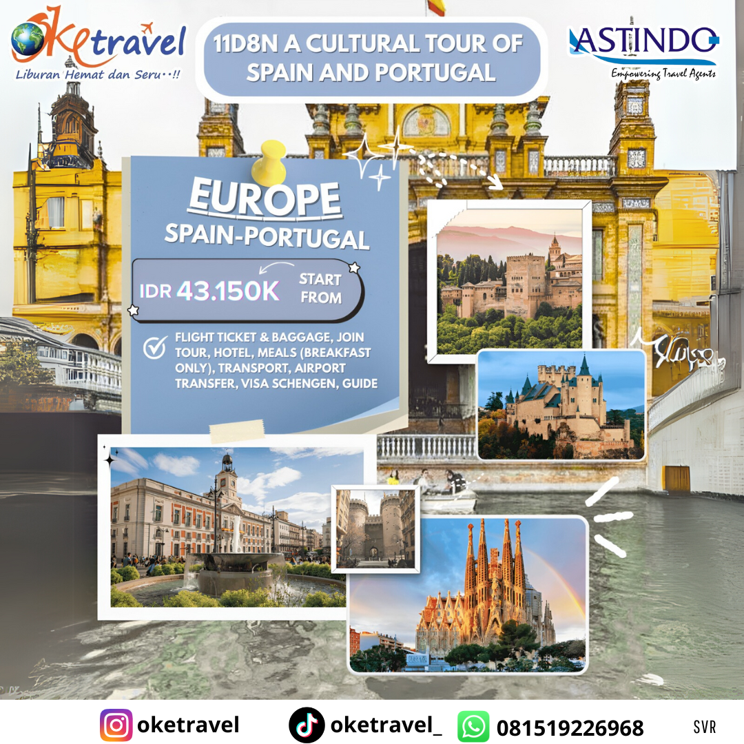 11D8N A CULTURAL TOUR OF SPAIN AND PORTUGAL