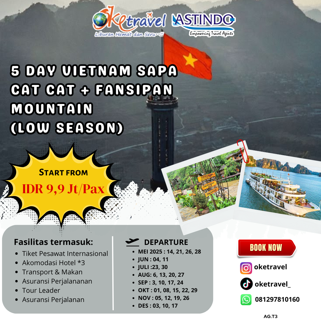5D VIETNAM SAPA CAT CAT + HALONG BAY