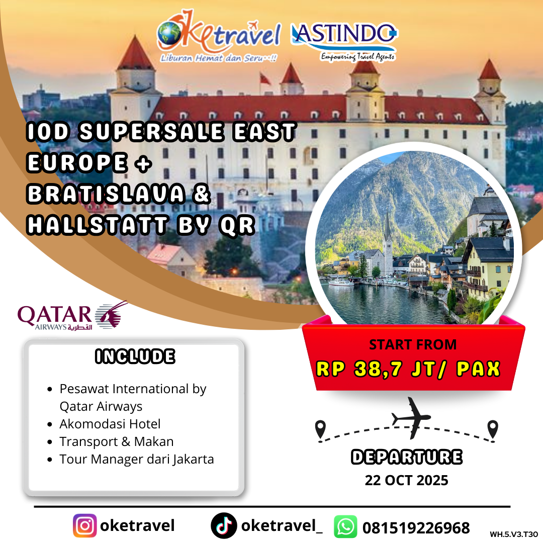 10D SUPERSALE EAST EUROPE + BRATISLAVA & HALLSTATT By QR