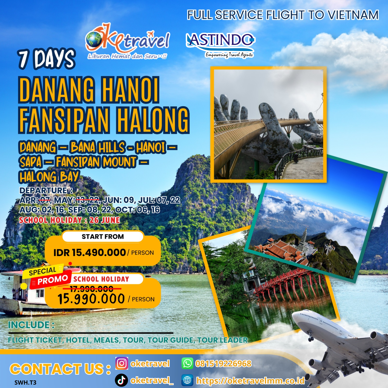 7D DANANG SAPA HANOI | DEP 26 JUN | BY VN