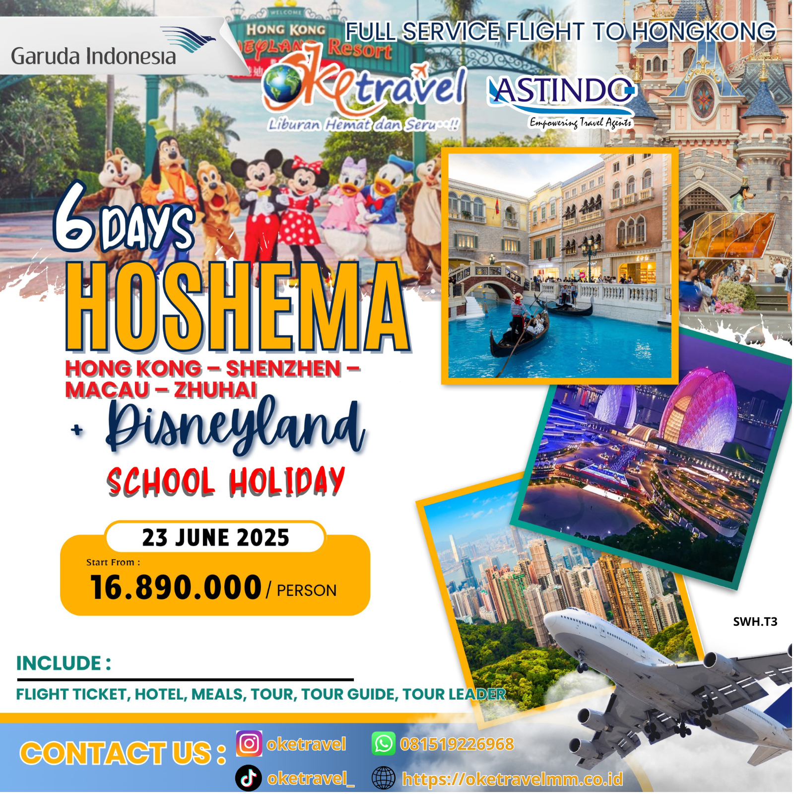 6D HOSHEMA DISNEYLAND | DEP 23 JUN | BY GA