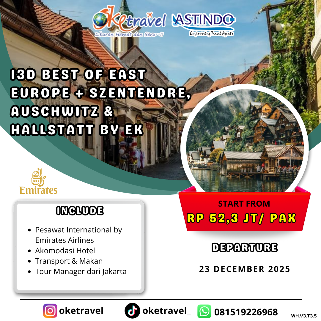 13D Best of East Europe + Szentendre, Auschwitz & Hallstatt By EK