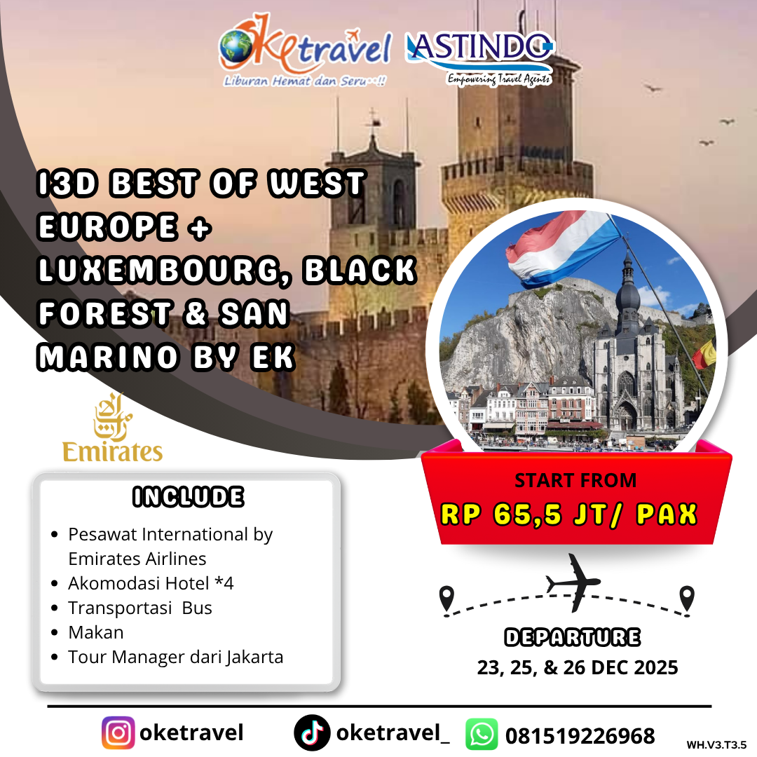 13D Best of West Europe + Luxembourg, Black Forest & San Marino By EK