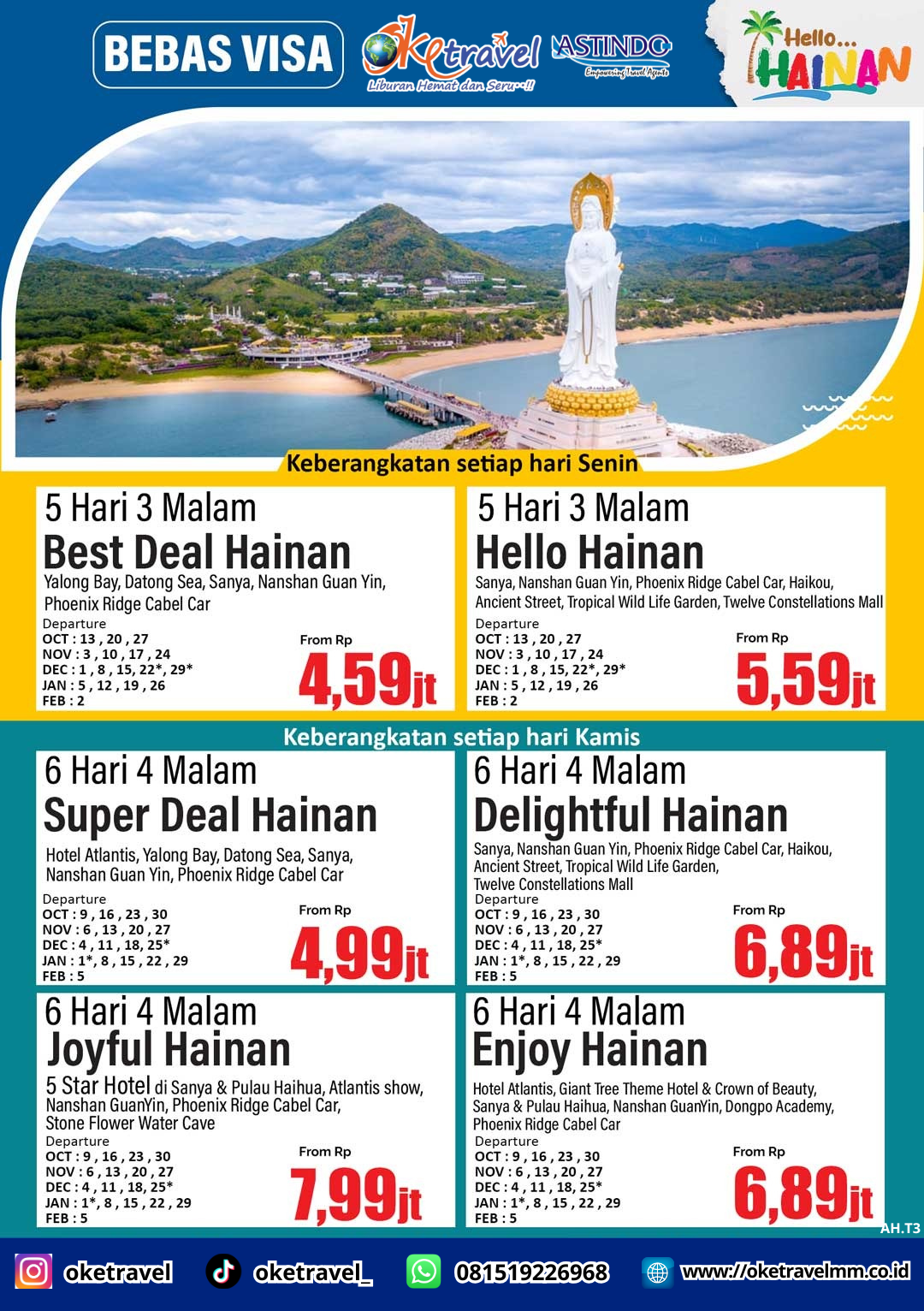 5D3N BEST DEAL HAINAN | DEP OCT 2025 - FEB 2026 | BY JT