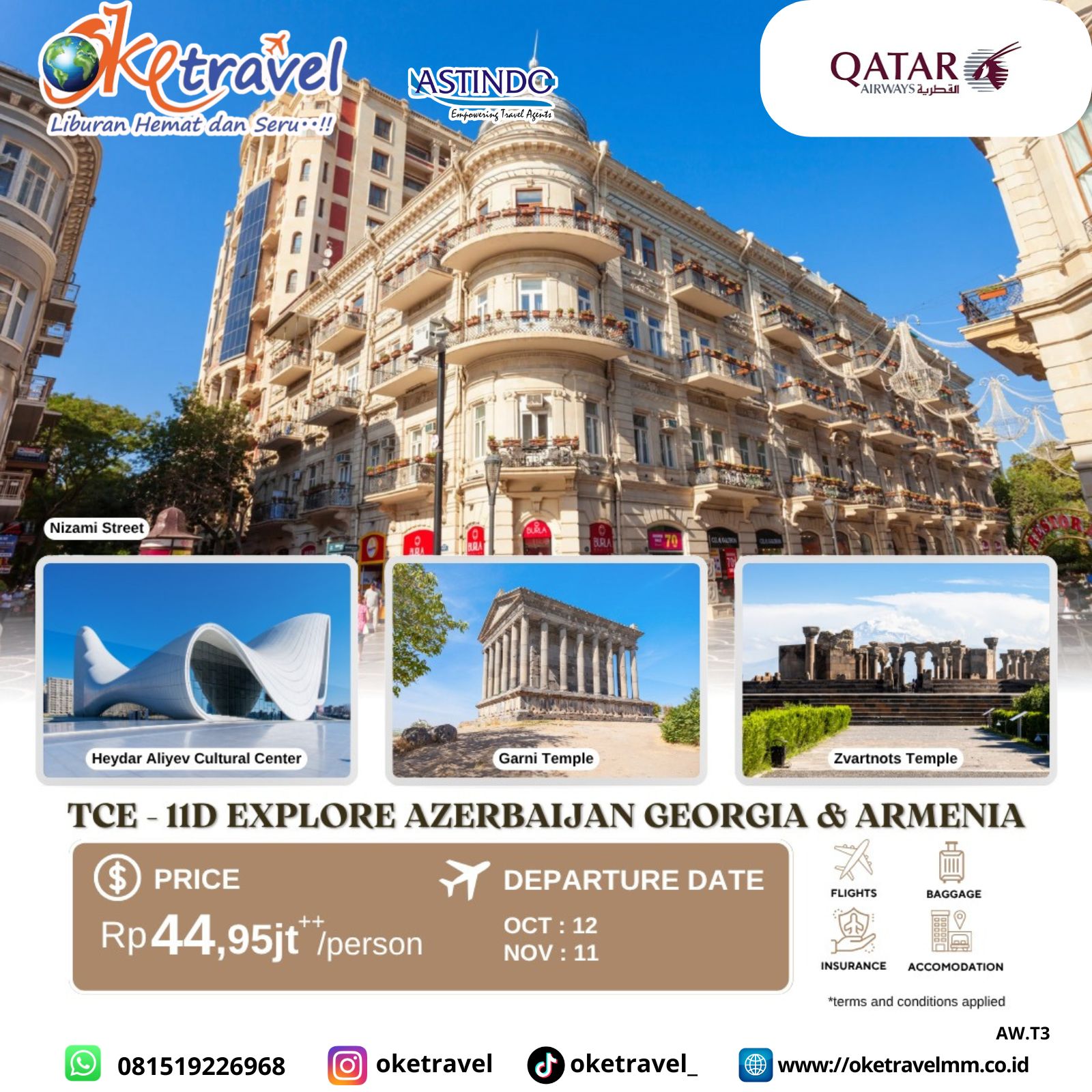 11D EXPLORE AZERBAIJAN GEORGIA & ARMENIA | DEP 12 OCT, 11 NOV 2025 | by QR