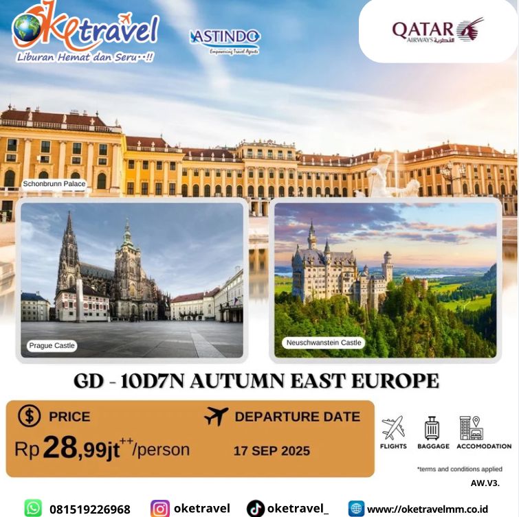 GD - 10D7N AUTUMN EAST EUROPE | DEP 17 SEP 2025 | by QR