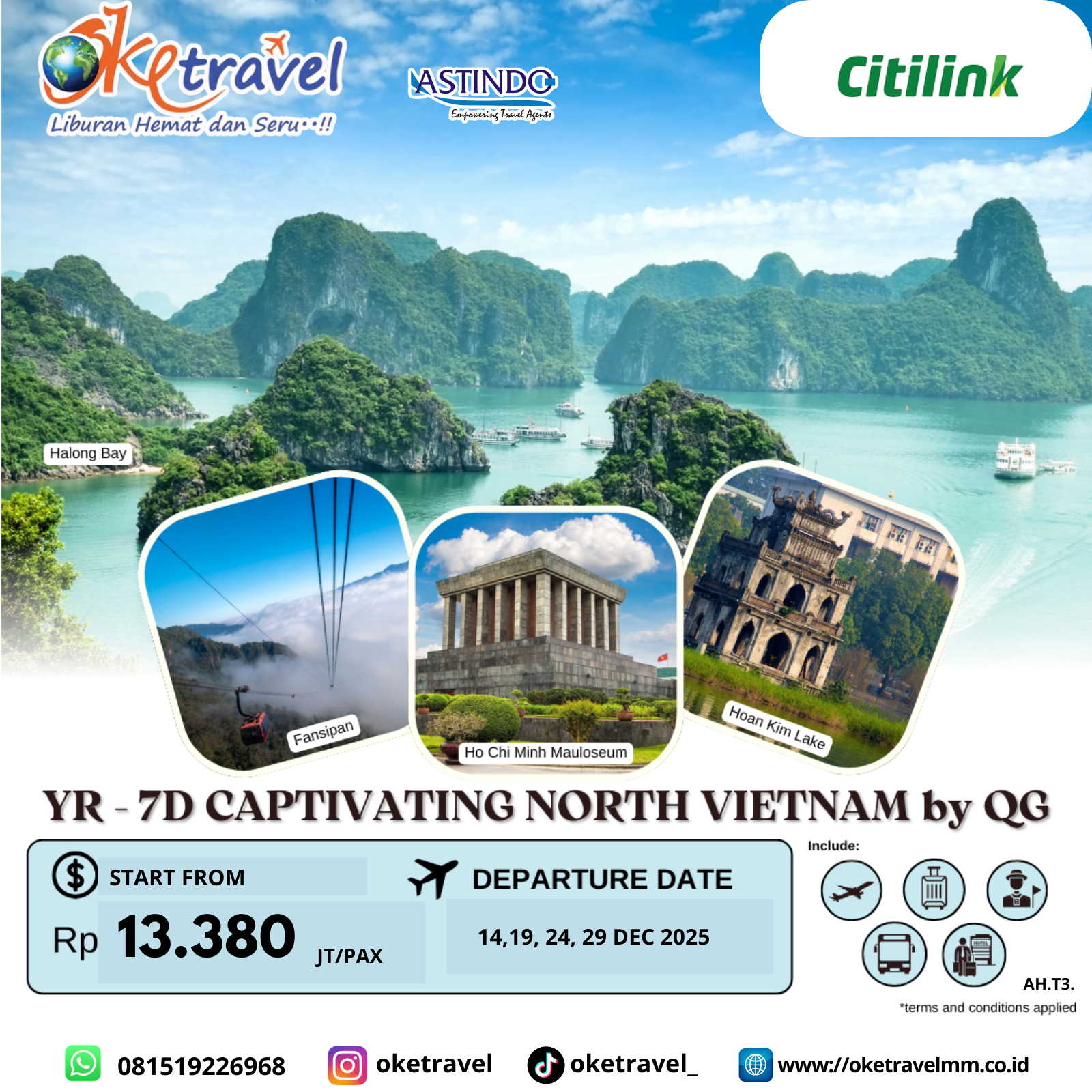 7D CAPTIVATING NORTH VIETNAM | DEP 14,19,24,29 DEC 2025 | by QG