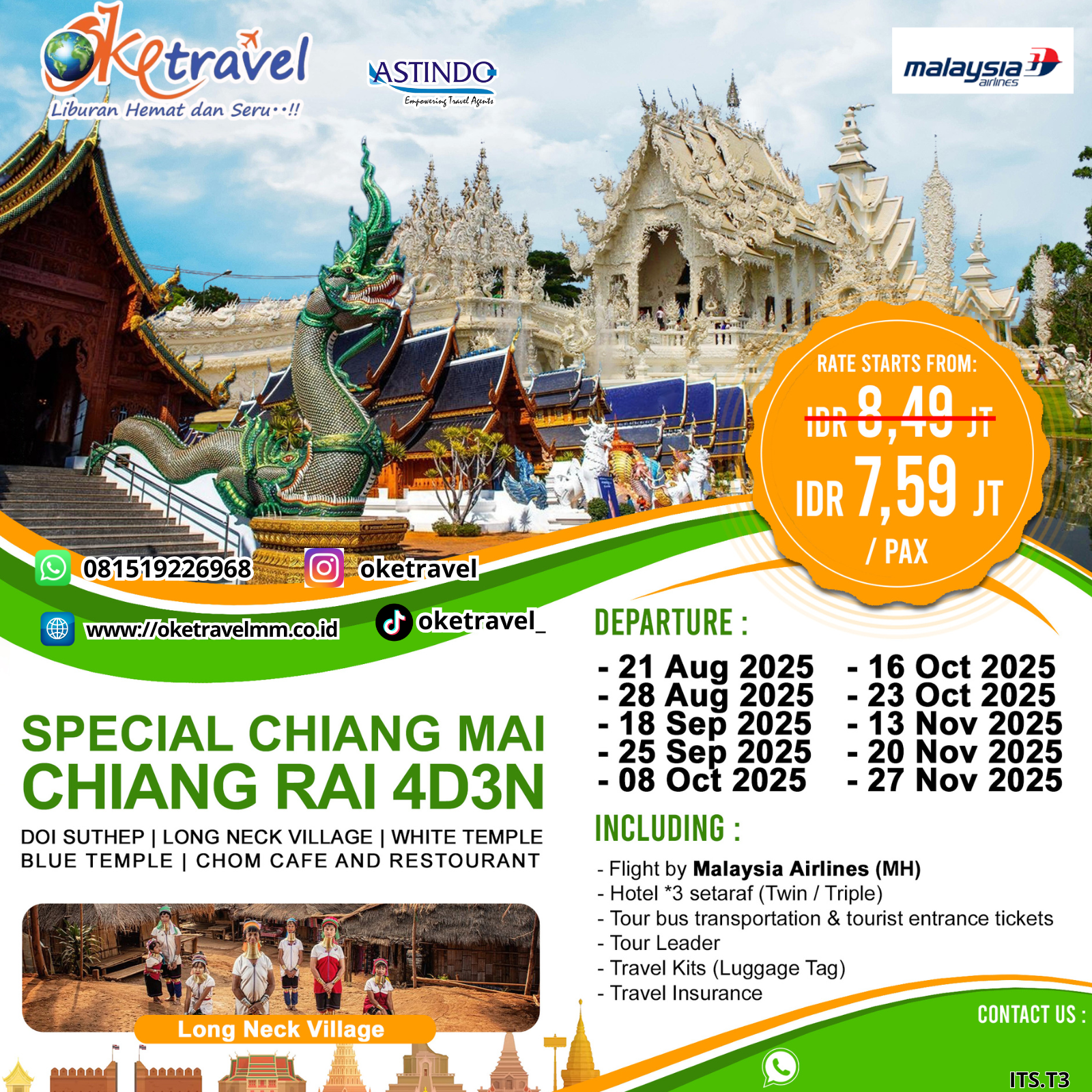 NEW 4D3N SPECIAL CHIANG MAI –  CHIANG RAI | DEP AUG-NOV 2025 | by MH