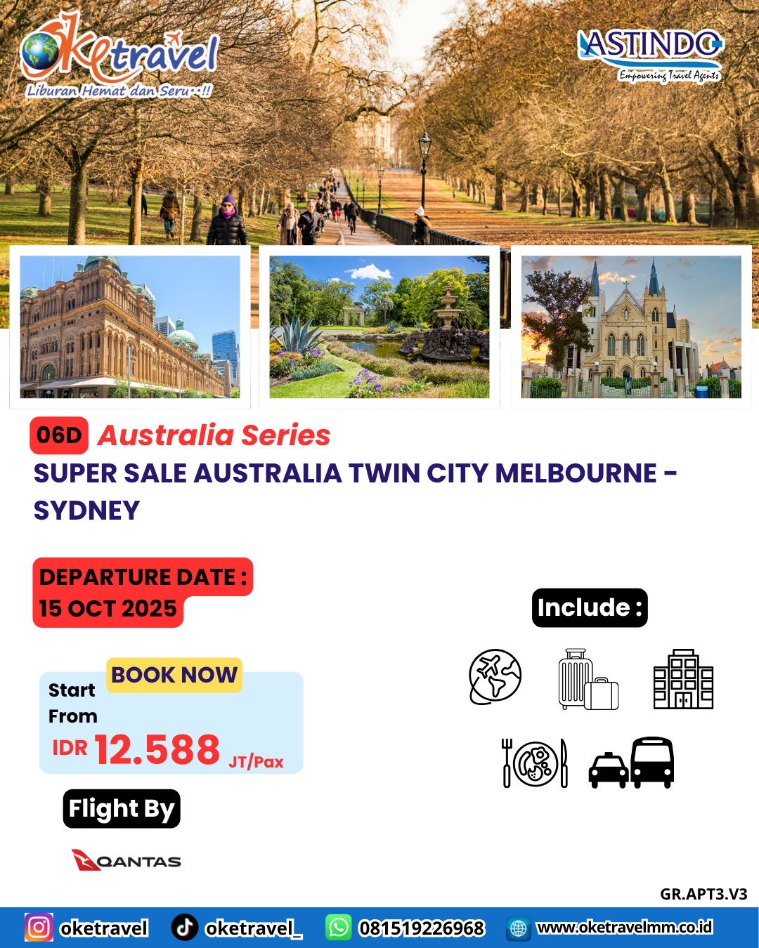 06D SUPER SALE AUSTRALIA TWIN CITY  MELBOURNE - SYDNEY | DEP 15 OCT 2025 | by QF