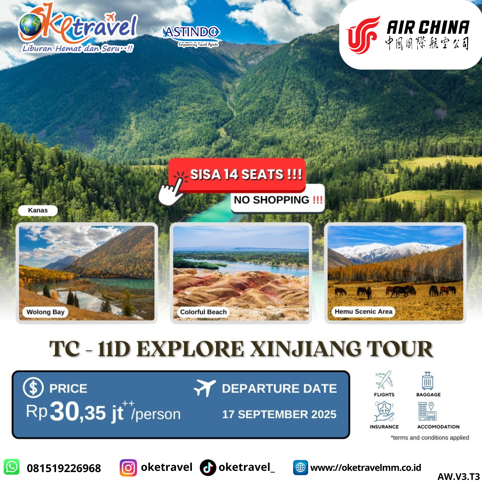 11D EXPLORE XINJIANG TOUR | DEP 17 SEP 2025 | by CA