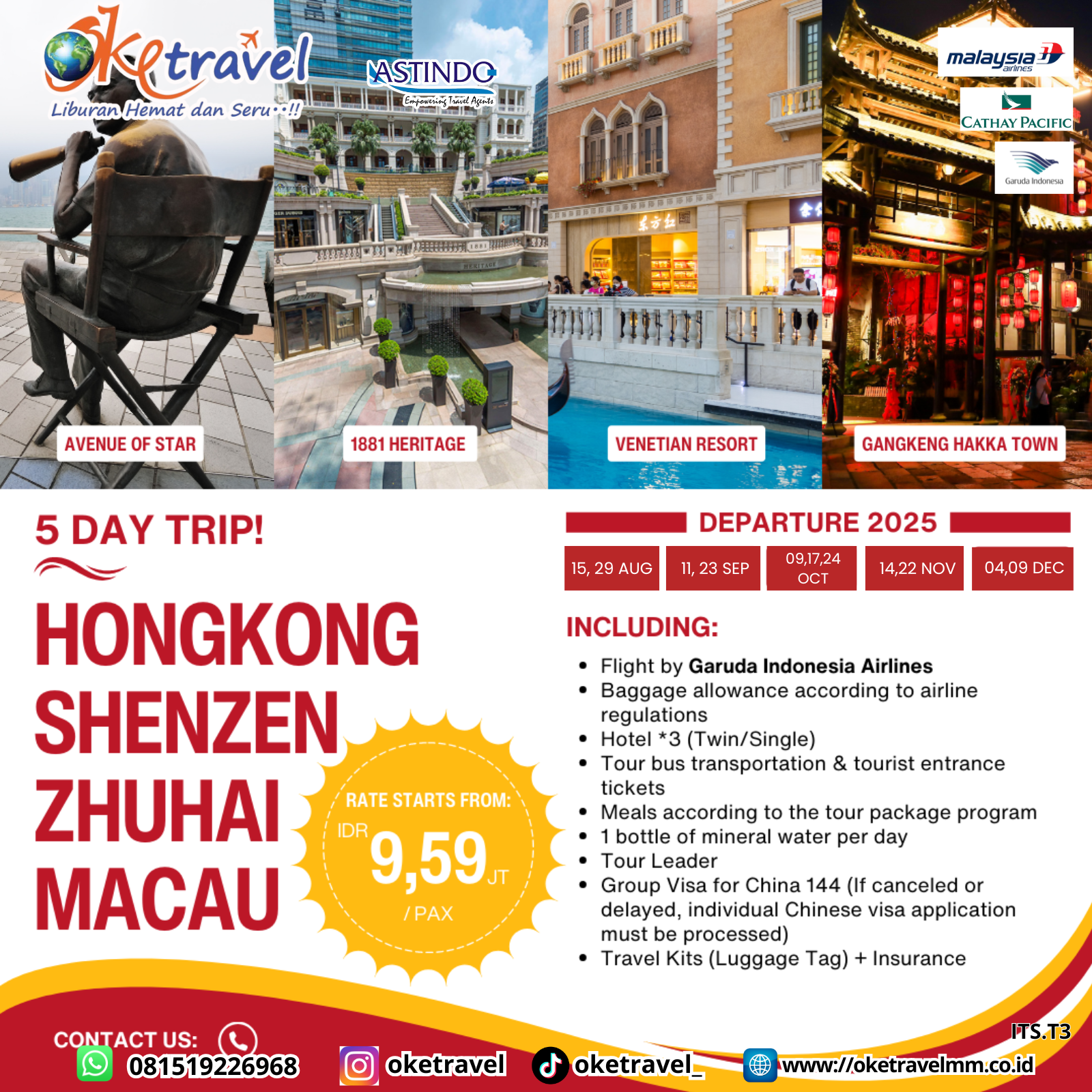5D EXCITING SALE HONGKONG SHENZEN ZHUHAI MACAU | DEP AUG - DEC 2025 | by GA,CX,MH