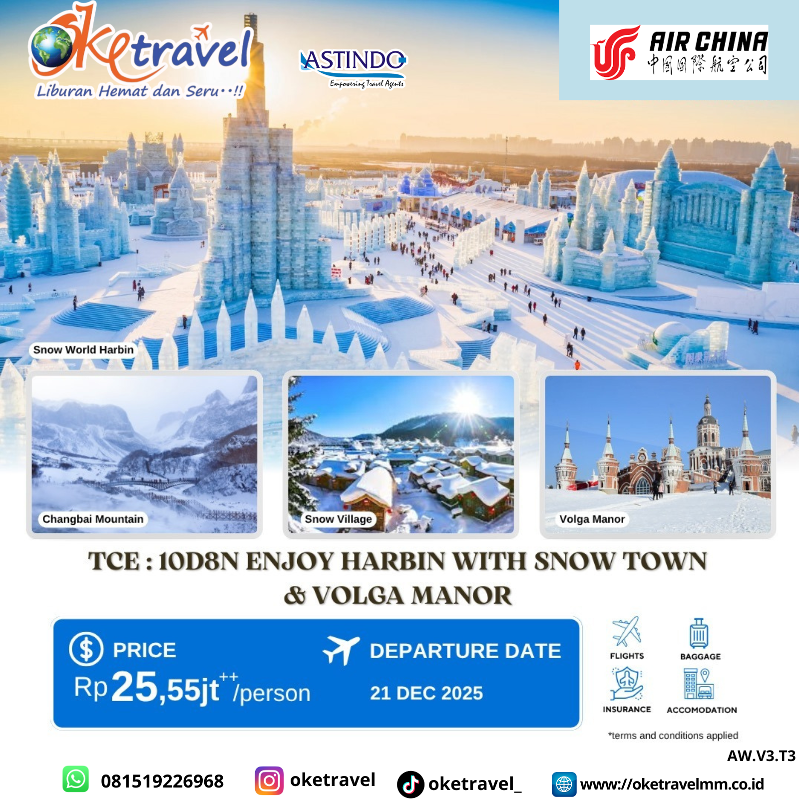 10D8N ENJOY HARBIN WITH  SNOW TOWN & VOLGA MANOR | DEP 21 DEC 2025 | by CA