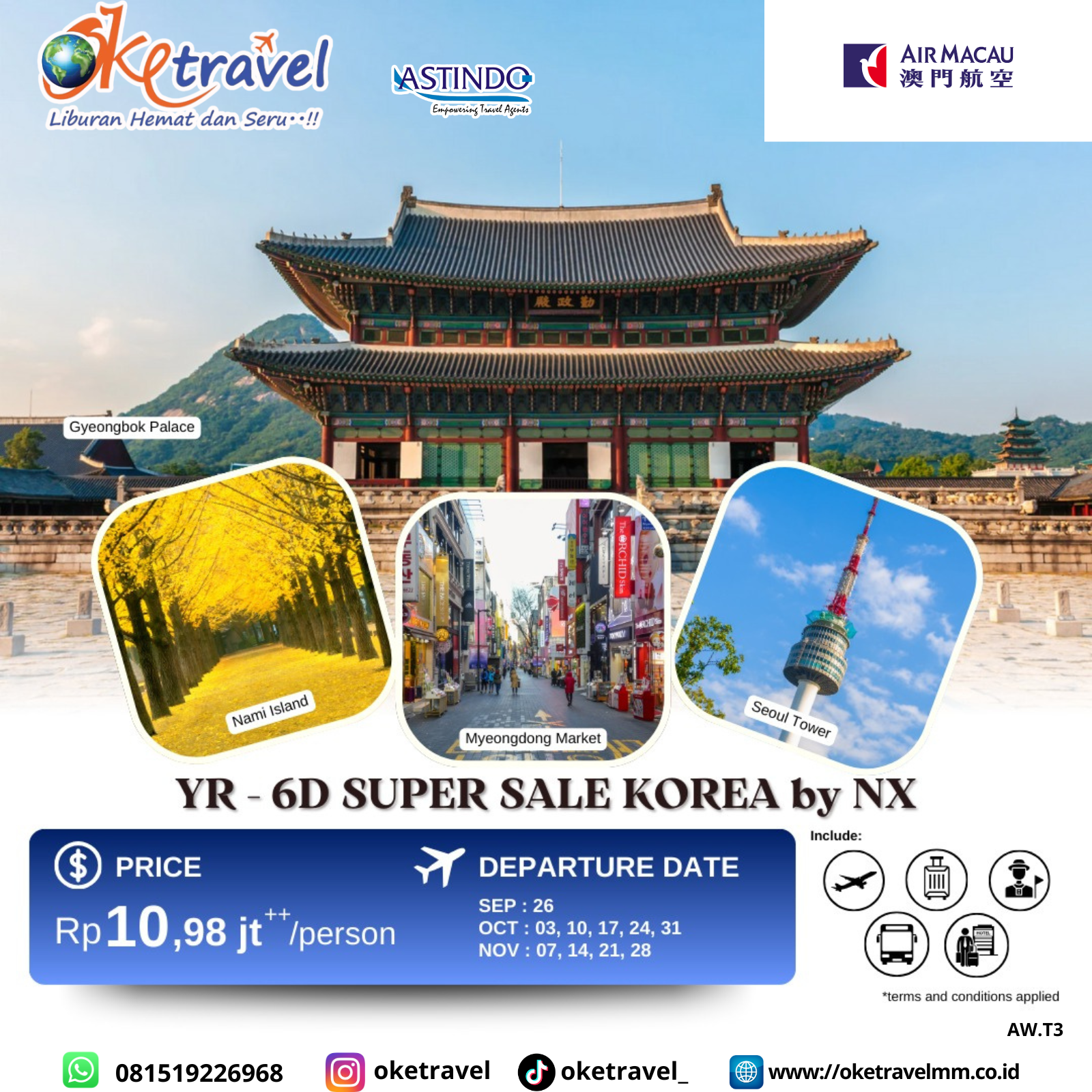 6D SUPER SALE KOREA | DEP 26 SEP, 03, 10, 17, 24, 31 OCT, 07, 14, 21, 28 NOV 2025 | BY NX