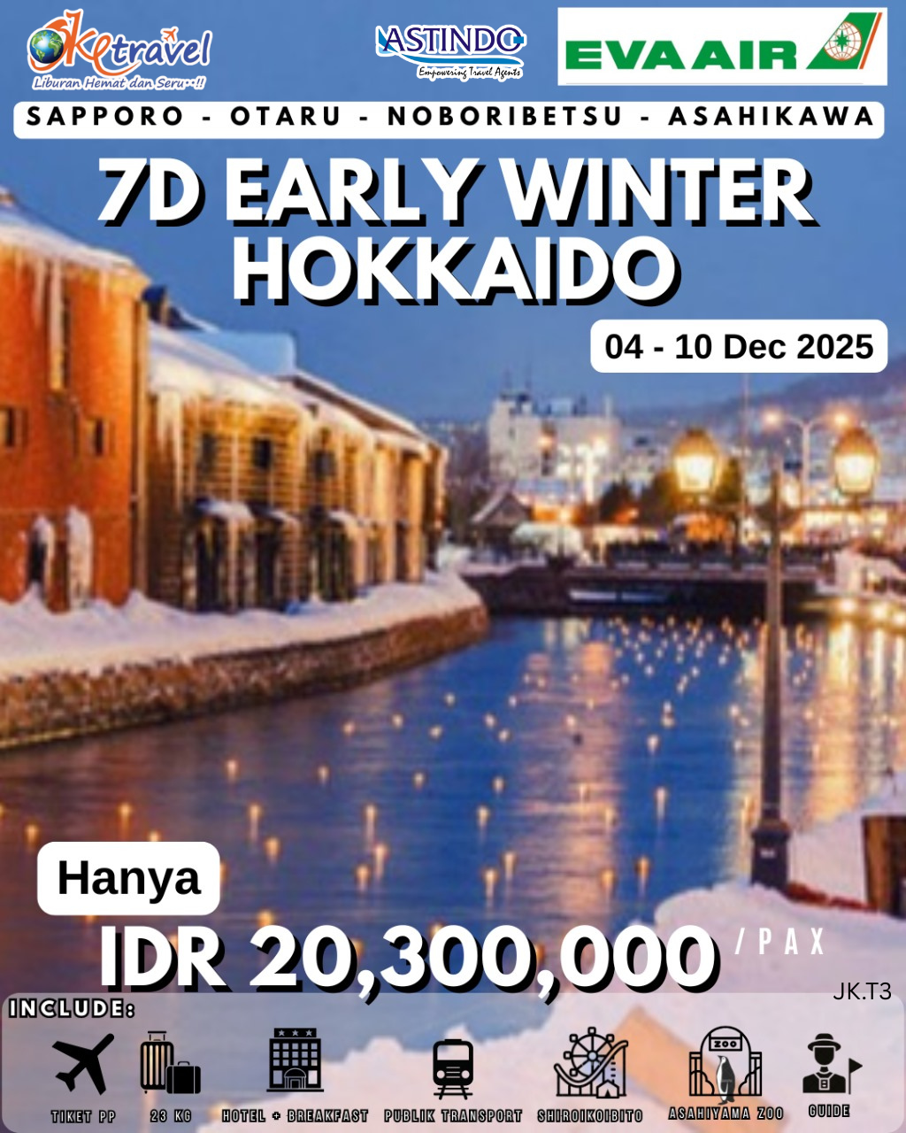 7D5N Early Winter Sapporo | DEP 04 DECEMBER 2025 |BY BR