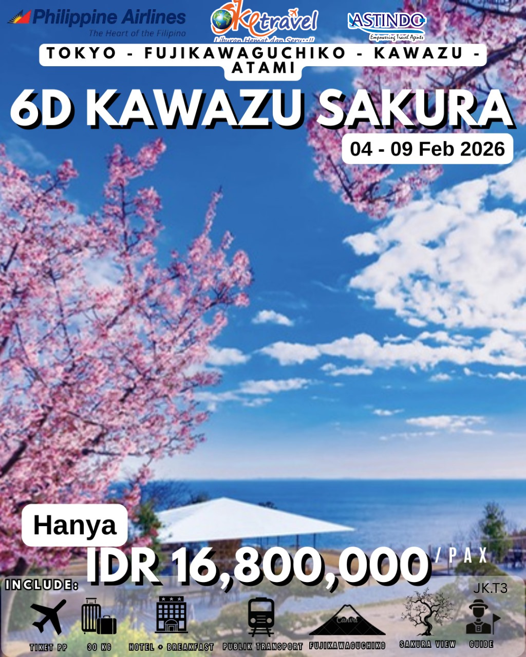6D4N TOKYO KAWAZU SAKURA |DEP 04 FEB 2026 |BY PR