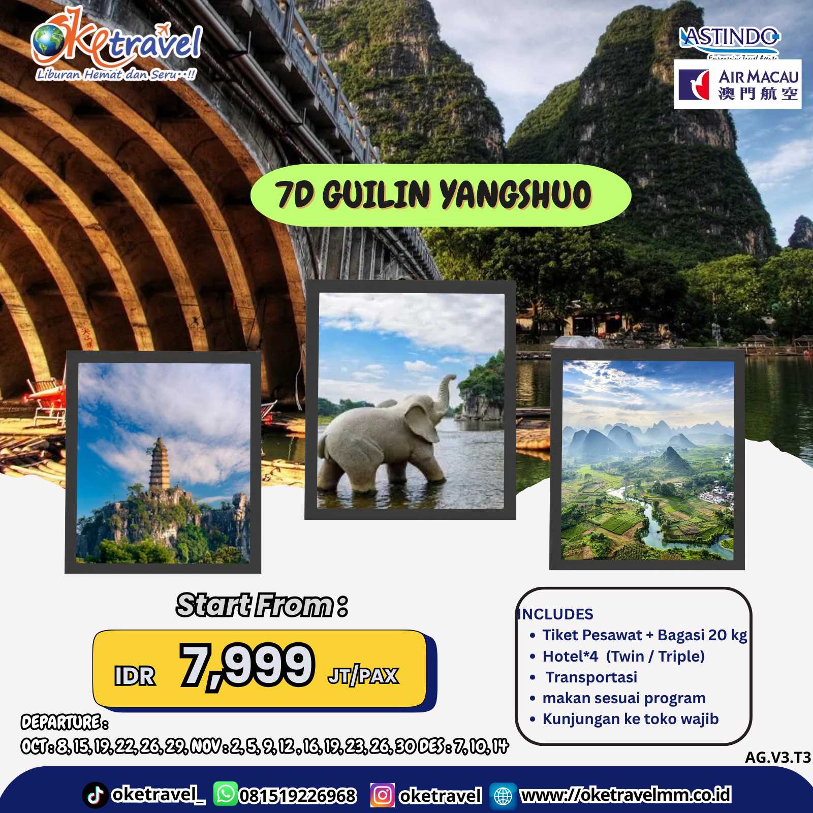 7D GUILIN YANGSHUO | DEP 08 15 19 22 26 29 OCT 02 05 09 12 16 19 23 26 30 NOV 07 10 14 DEC 2025 | BY NX