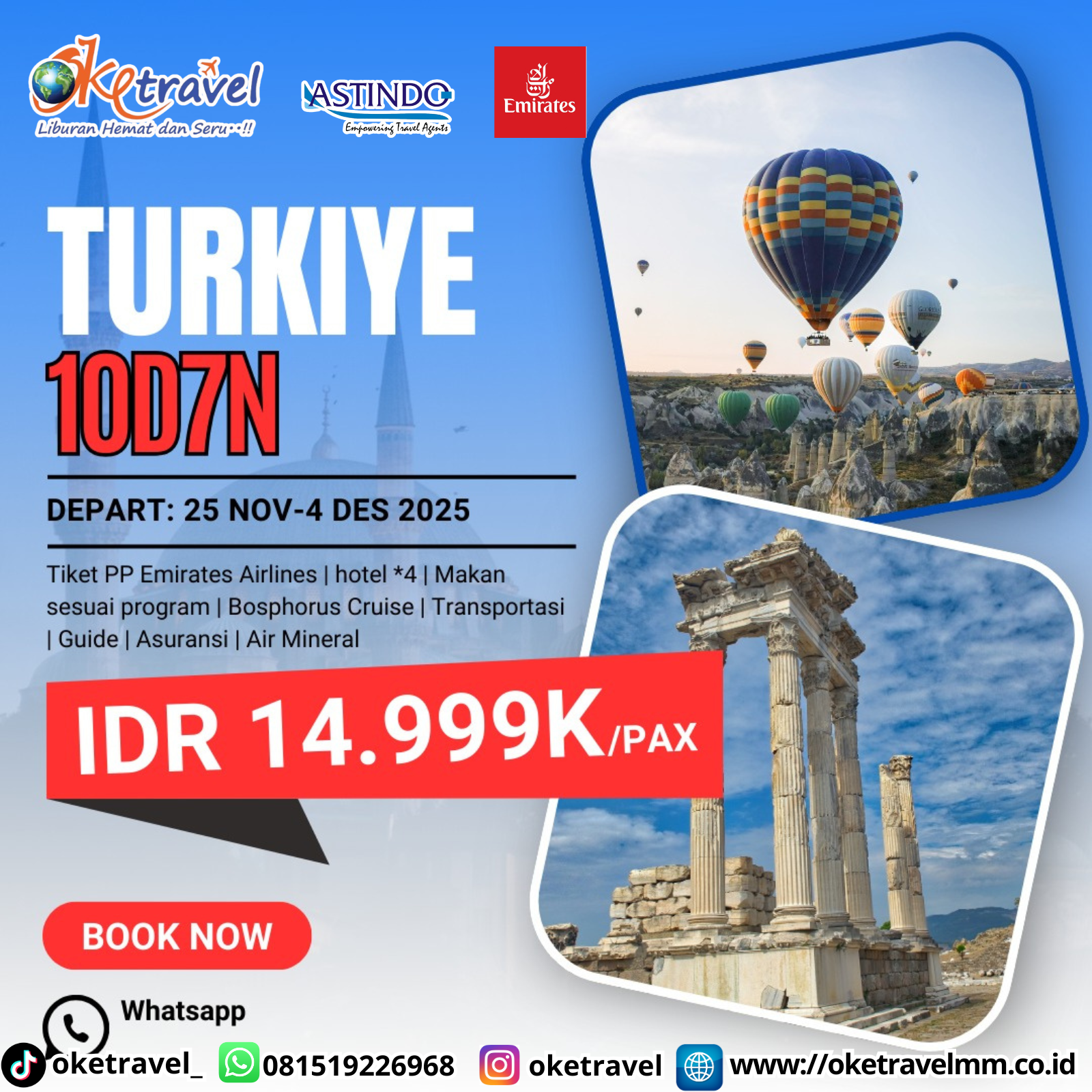 10D7N TURKIYE  | DEP 25 NOV 2025 | BY EK