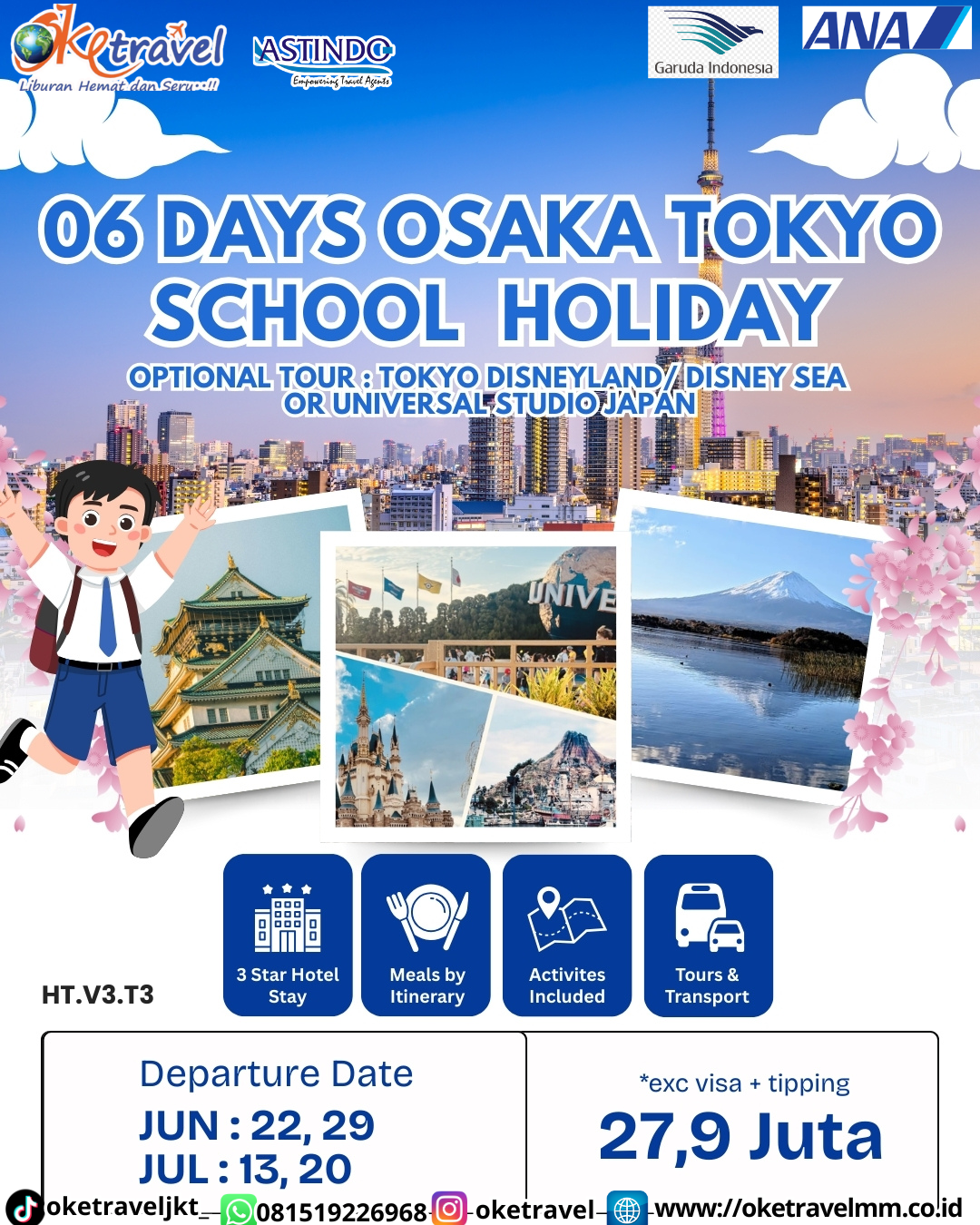 06 OSAKA TOKYO SCHOOL HOLIDAY | DEP 22,29 JUN 2026, 13,20 JUL 2026 | BY GA, NH