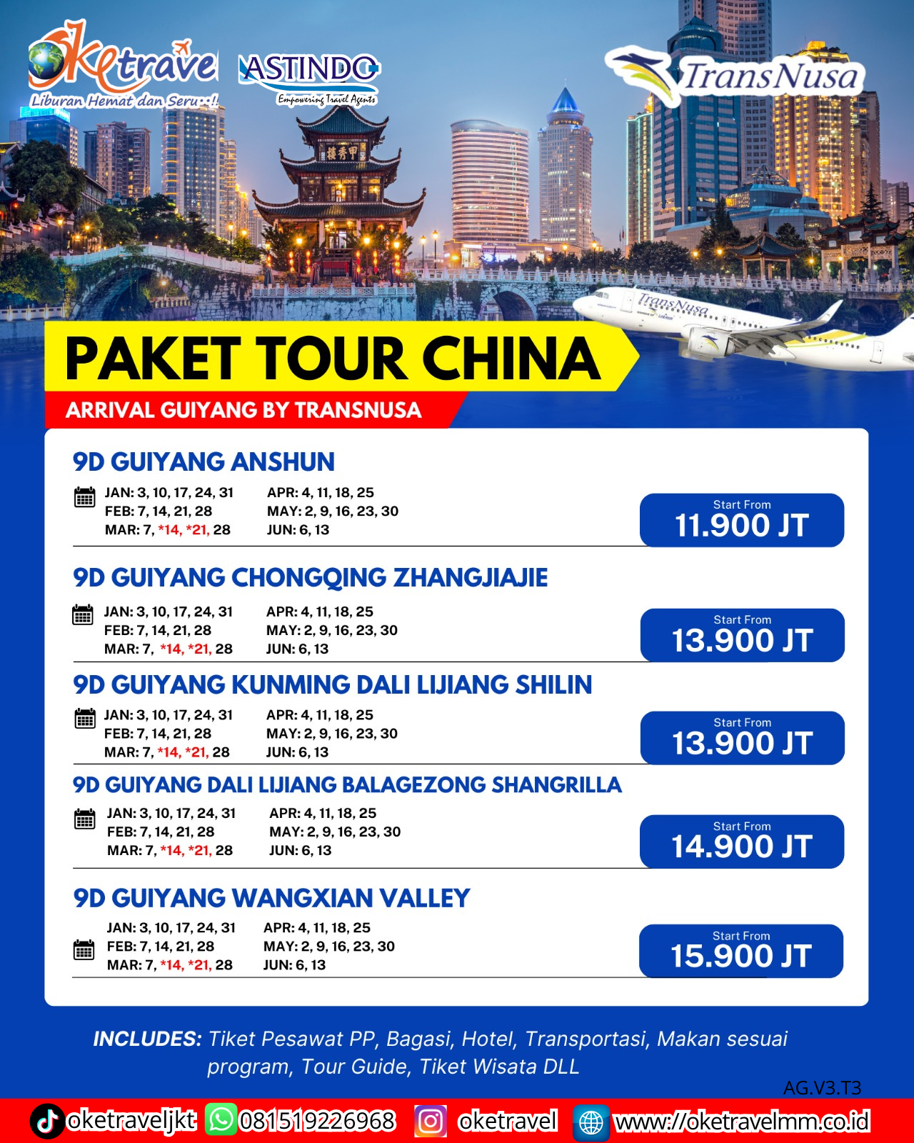 9D GUIYANG DALI LIJIANG BALAGEZONG  SHANGRILLA | DEP 2026  JAN: 3, 10, 17, 24, 31  FEB: 7, 14, 21, 28  MAR: 7, 14, 21, 28  APR: 4, 11, 18, 25  MAY: 2, 9, 16, 23, 30  JUN: 6, 13 | BY 8B