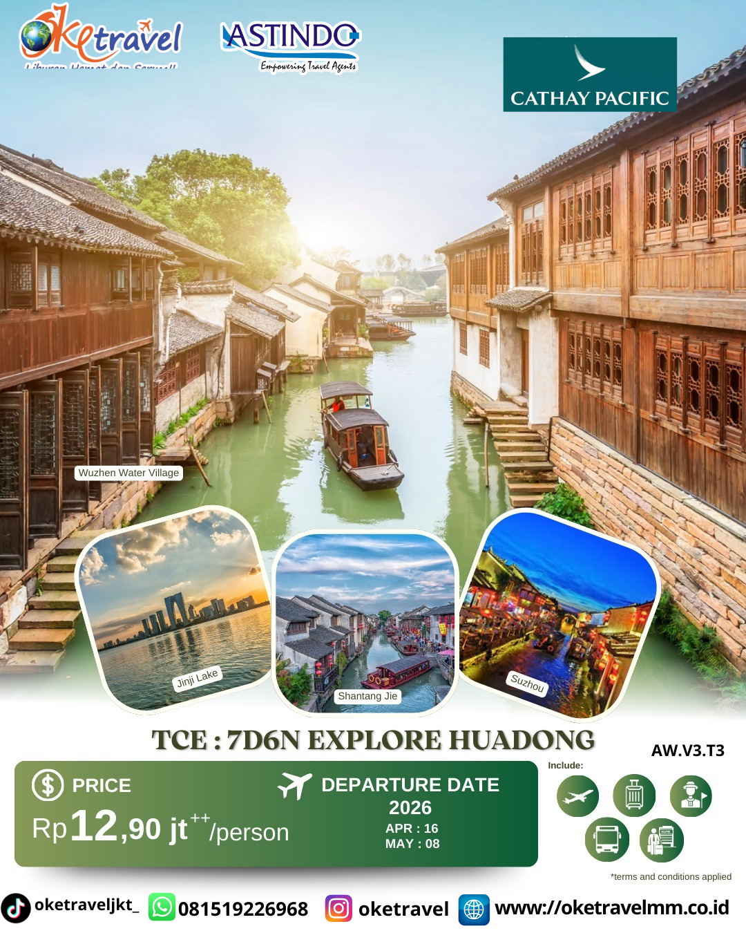 TCE : 7D6N EXPLORE HUADONG | DEP 16 APR 2026, 08 MAY 2026 | BY CX