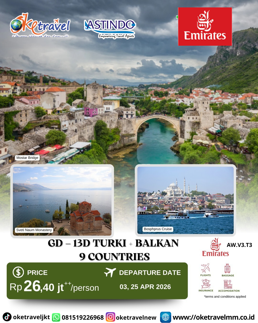 13D TURKI + BALKAN 9 COUNTRIES | 03, 25 APR 2026 | BY EK