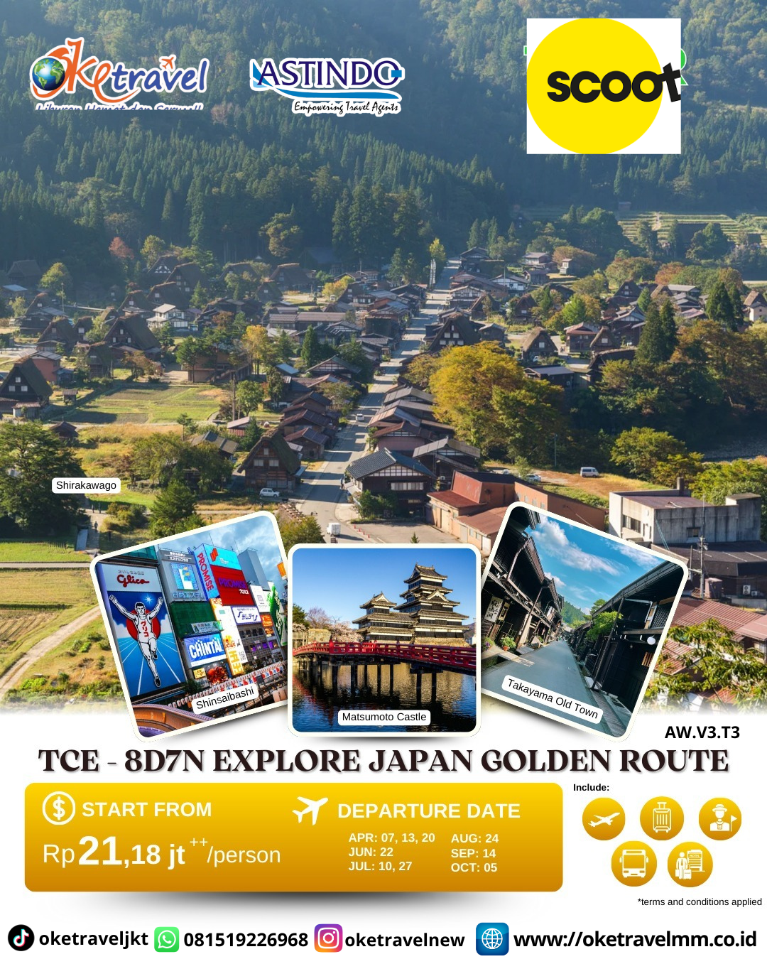 8D7N EXPLORE JAPAN GOLDEN ROUTE | DEP 07,13,20 APR 2026, 22 JUN 2026, 10, 27 JUL 2026, 24 AUG 2026, 14 SEP 2026, 05 OCT 2026 | BY TR