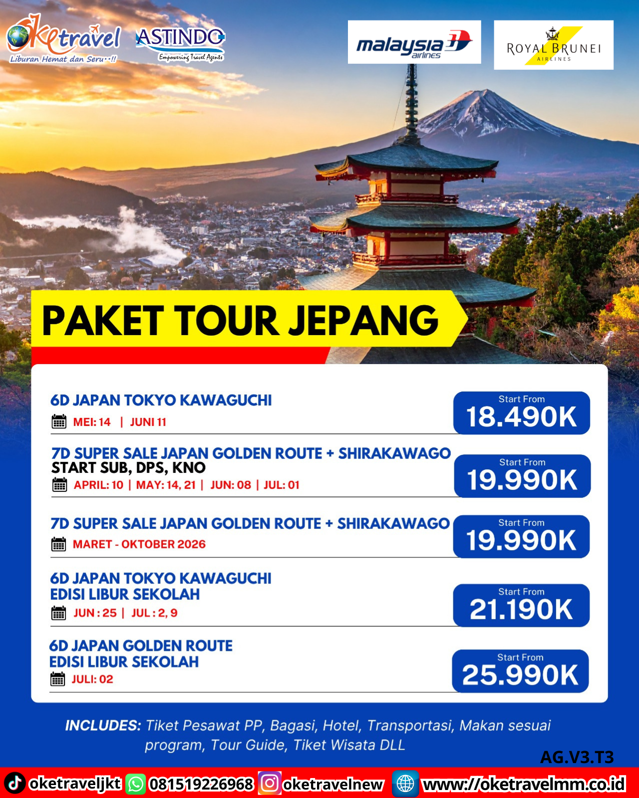 6D JAPAN TOKYO KAWAGUCHI | DEP 14 MEI & 11 JUNI 2026 | BY BI