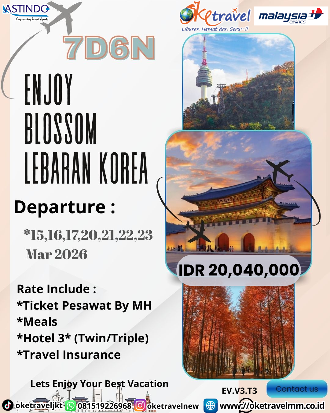 7D ENJOY BLOSSOM LEBARAN BLOSSOM KOREA | DEP 20 MAR 2026 | BY MH