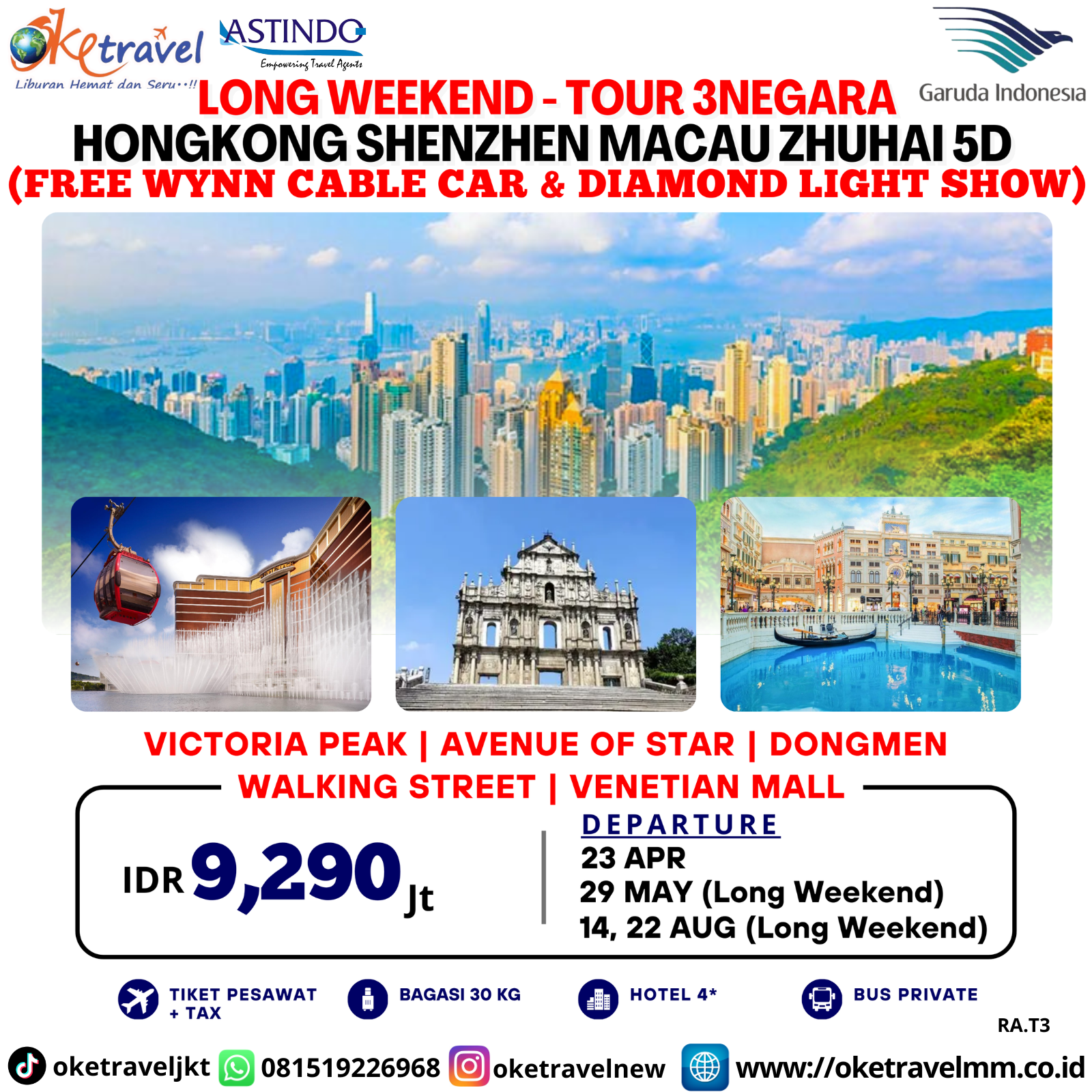 5D SUPERSALE! HONGKONG SHENZHEN MACAU ZHUHAI | DEP 23 APR, 29 MAY, 14, 22 AUG 2026 | BY GA