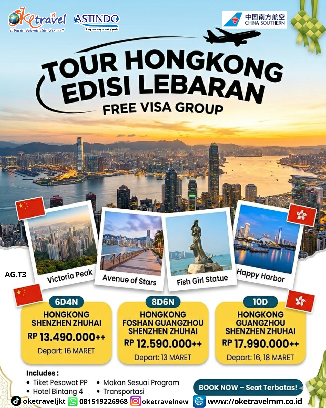 6D HONGKONG SHENZHEN ZHUHAI | Dep 16 Maret 2026 | By CZ
