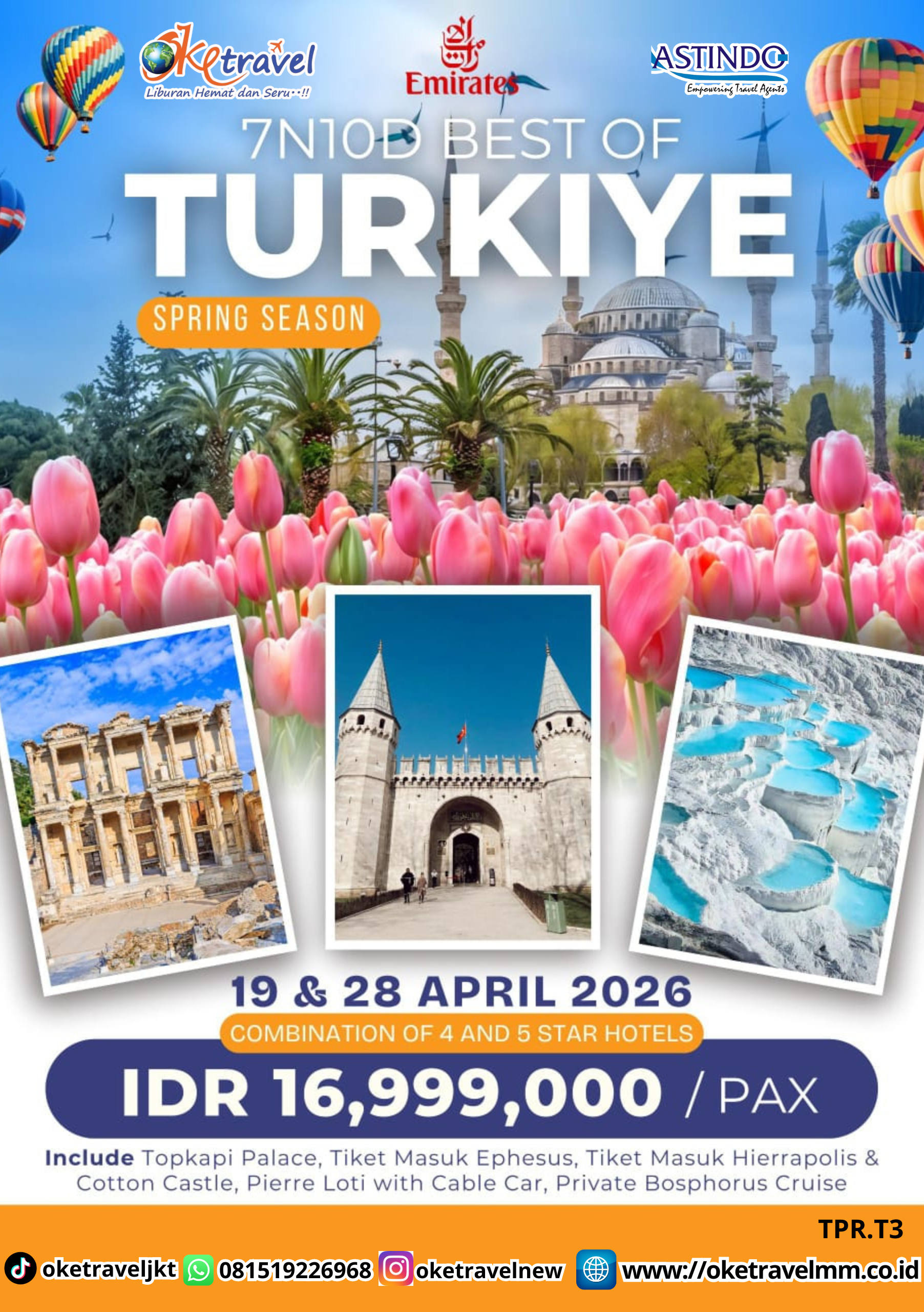 7N10D BEST OF TURKIYE CONSORTIUM   TULIP SEASON   FREE PIERRE LOTI WITH CABLE CAR | DEP 28 APRIL 2026 | BY EK