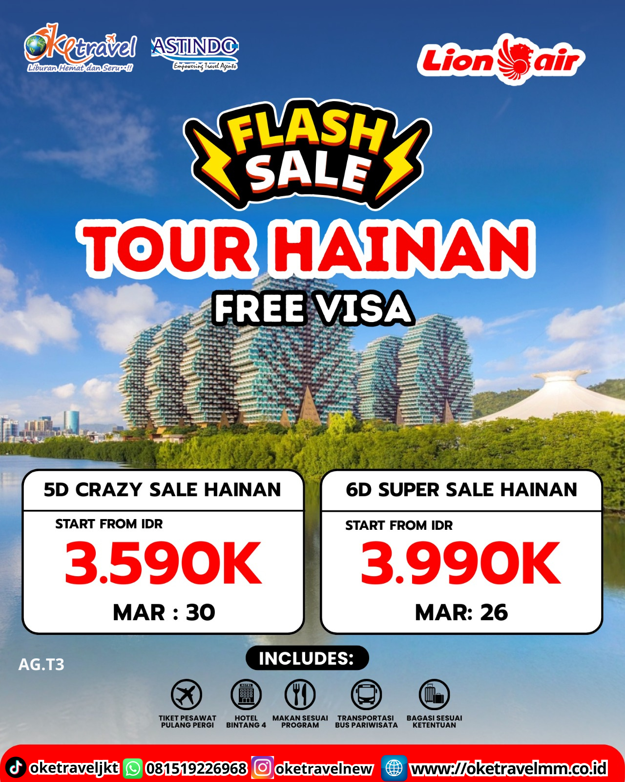 6D SUPER SALE HAINAN | DEP MAR : 26  APR : 23  MEI : 07 2026| BY JT