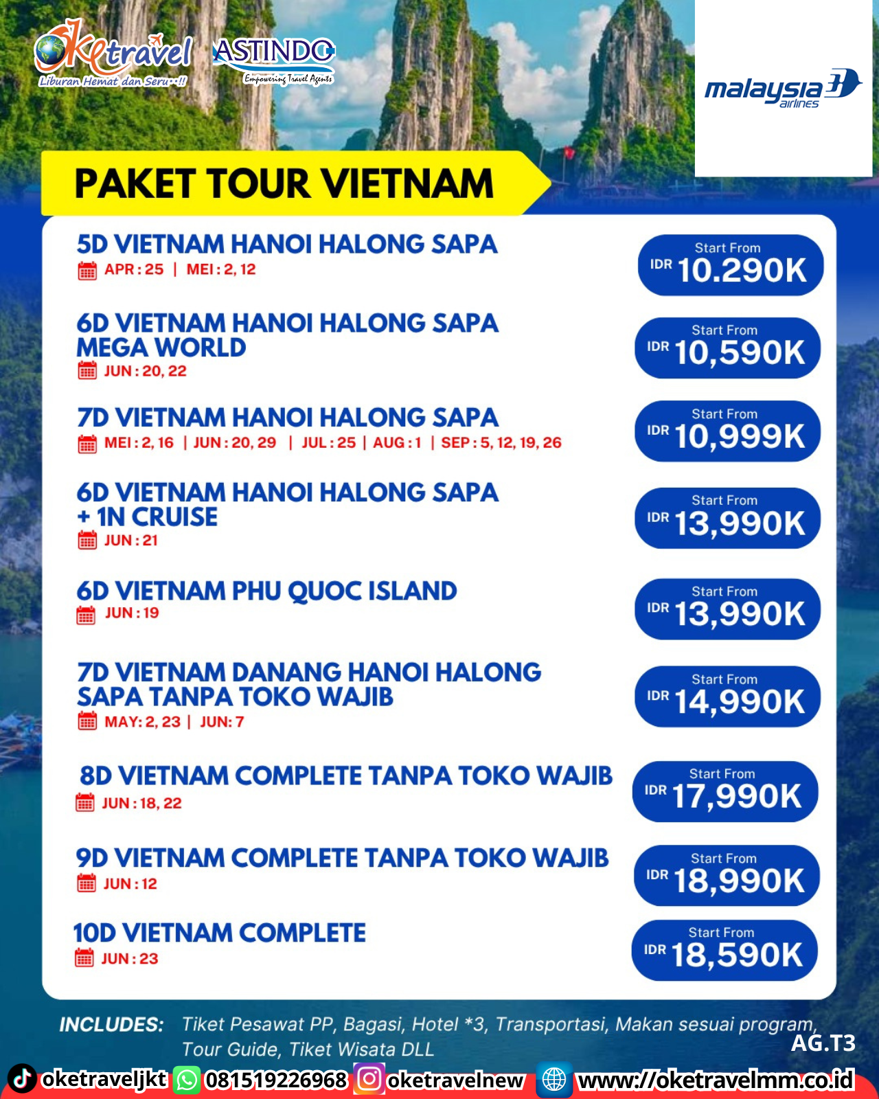 10D VIETNAM COMPLETE | DEPT : 23 JUNI 2026 | BY VN
