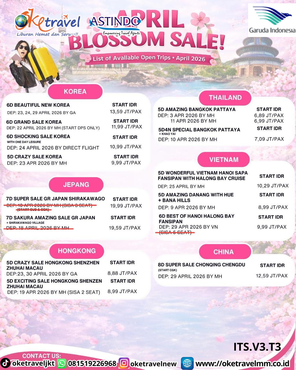 6D SHOCKING SALE KOREA | DEPT : 24 APRIL 2026 | BY DIRECT FLIGHT 