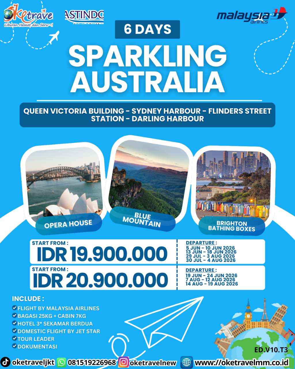 6D SPARKLING AUSTRALIA WINTER SEASON | DEPT : 05,10,13,18,19,24 JUNI | DEPT : 29,30 JULI | DEPT : 03,04,07,12,14,19 AUG 2026 | BY MH 