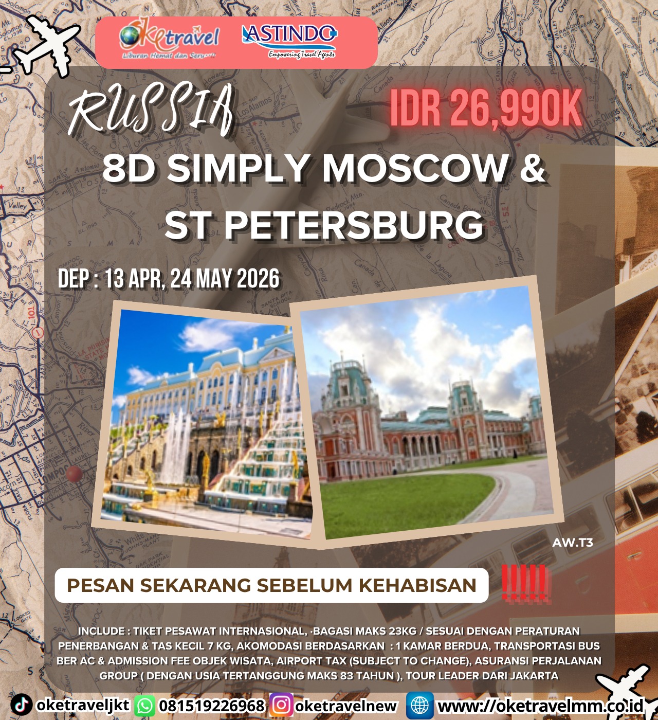 8D SIMPLY MOSCOW & ST PETERSBURG | DEP : 13 Apr, 24 May 2026 
