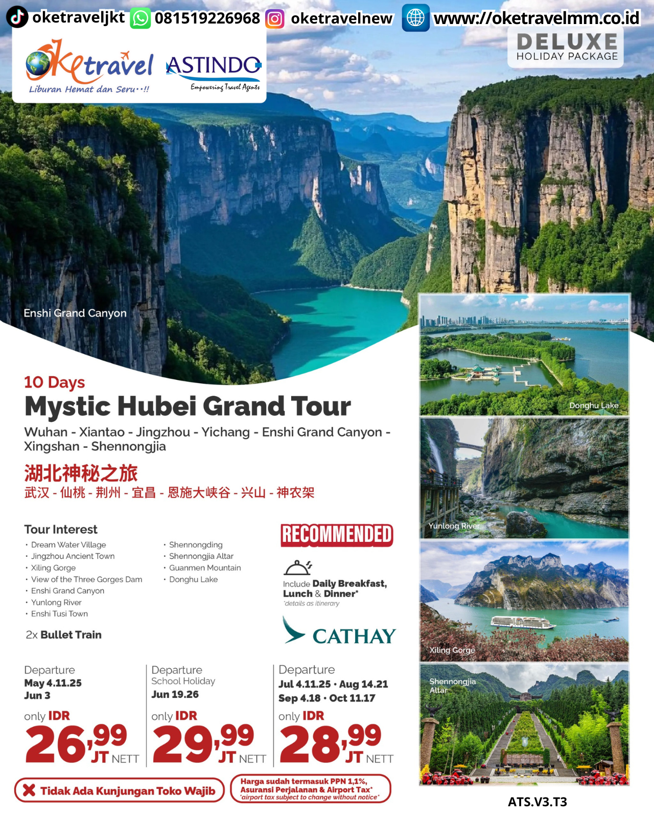 10 DAYS MYSTIC HUBEI GRAND TOUR | DEP MAY: 04, 11, 25  JUN: 03 |*SCHOOL HOLIDAY*  JUN: 19, 26 |JUL: 04, 11, 25 |AUG: 14, 21 | SEP: 4, 18 | OCT: 11,17 |2026| BY CX