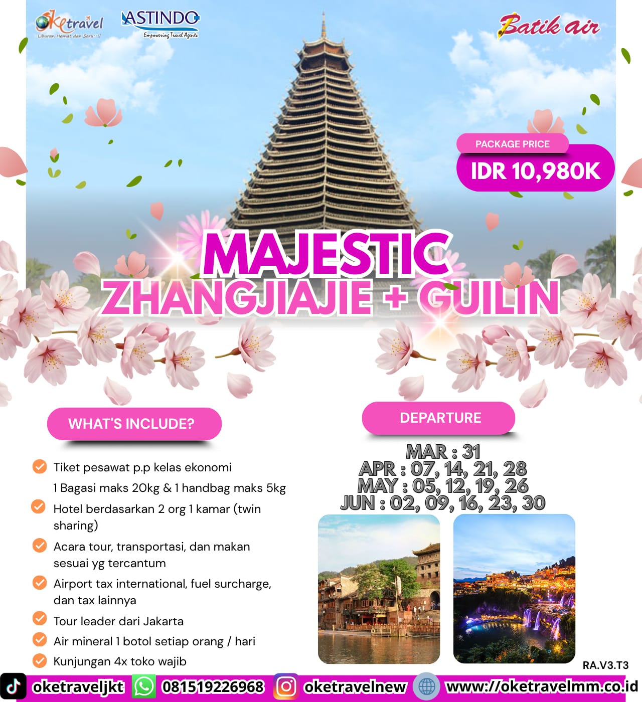 9D MAJESTIC ZHANGJIAJIE + GUILIN | DEP 31 MAR, 07, 14, 21, 28 APR, 05, 12, 19, 26 MAY, 02, 09, 16, 23, 30 JUN 2026 | BY ID