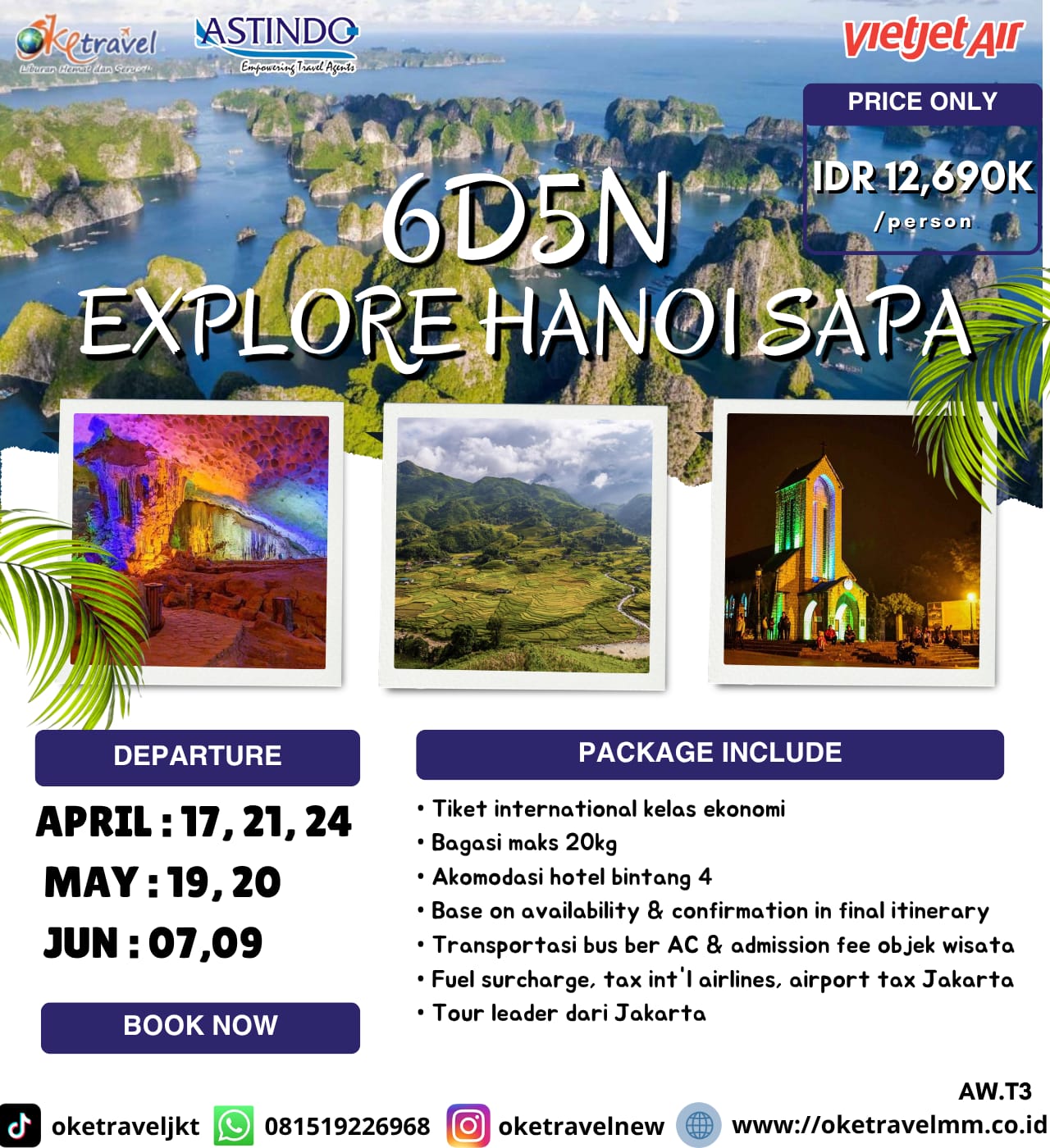 6D5N EXPLORE HANOI SAPA | DEP : 17, 21, 24 APR, 19, 20 MAY, 07, 09 JUN 2026 | BY VJ