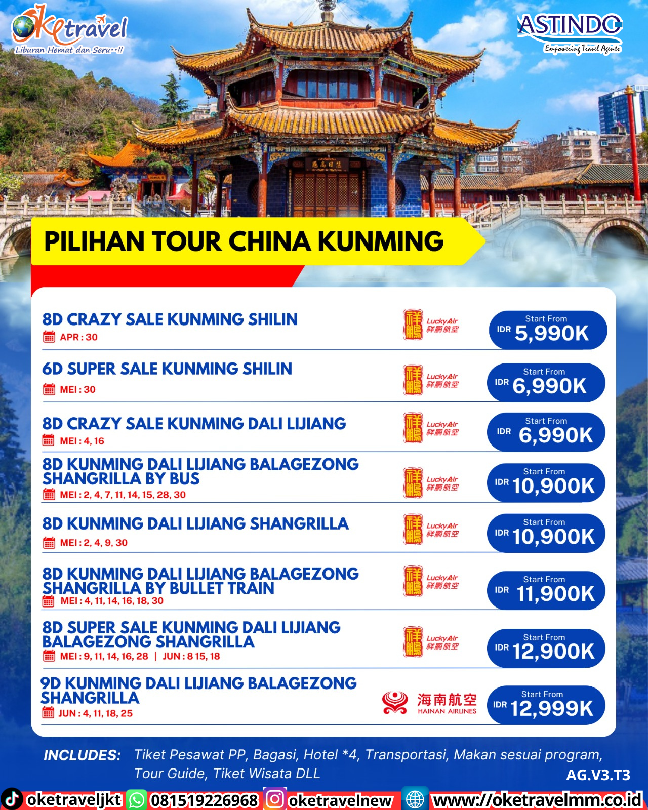8D CRAZY SALE KUNMING SHILIN | DEPT : 30 APRIL 2026 | BY 8L