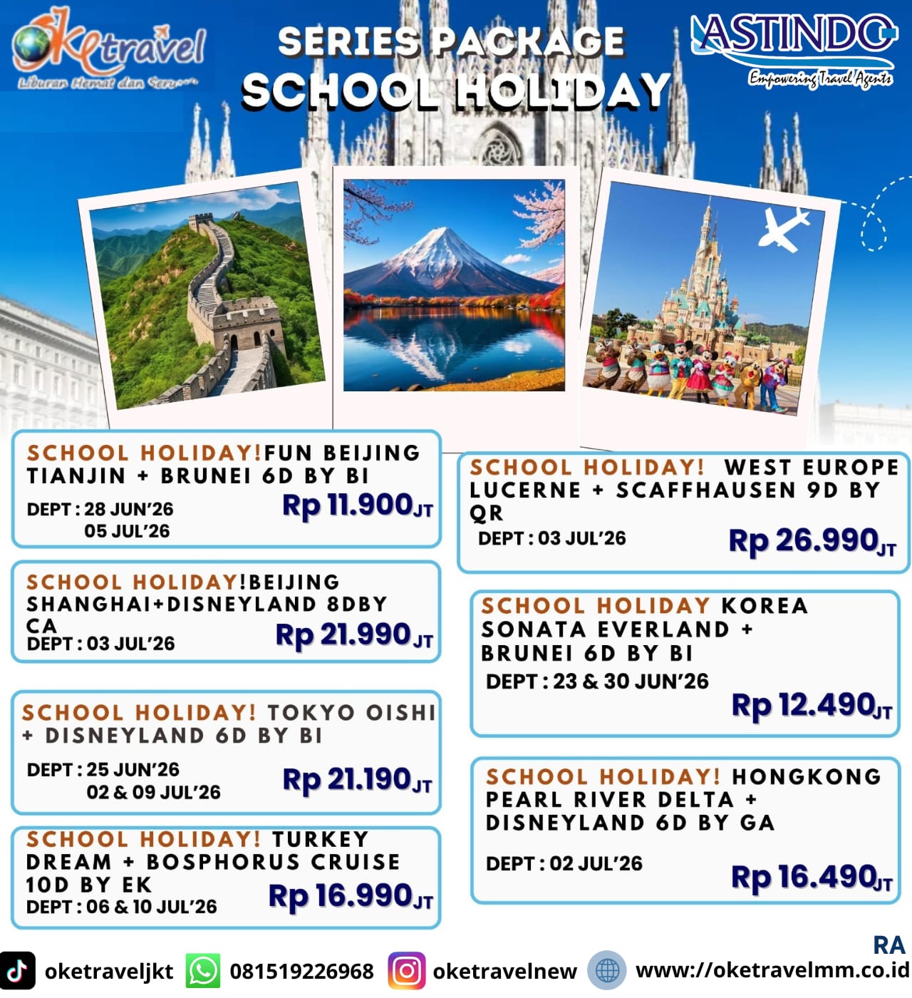 6D HONGKONG PEARL RIVER DELTA + DISNEYLAND | DEPT : 02 JULI 2026 | BY GA 