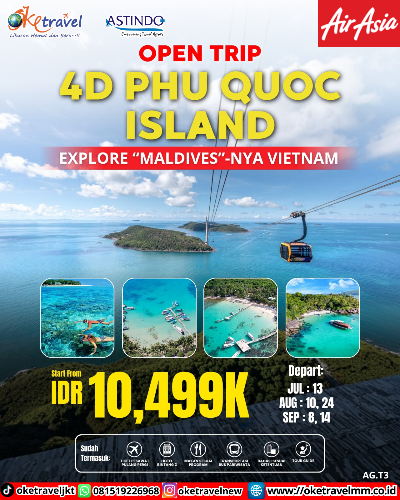 4H3M PHU QUOC ISLAND | DEPT : 13 JULI | DEPT : 10,24 AUG | DEPT : 08,14 SEPT 2026 | BY QZ