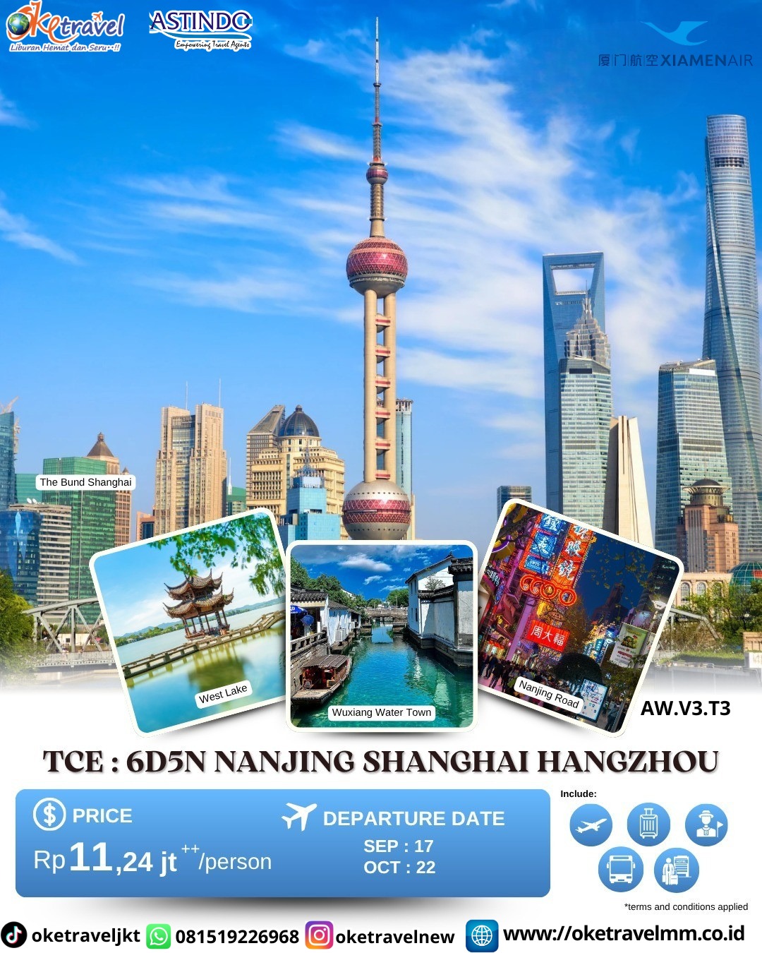 6D NANJING SHANGHAI HANGZHOU | DEP : 17 SEP 2026 | DEP : 22 OCT 2026 | BY MF