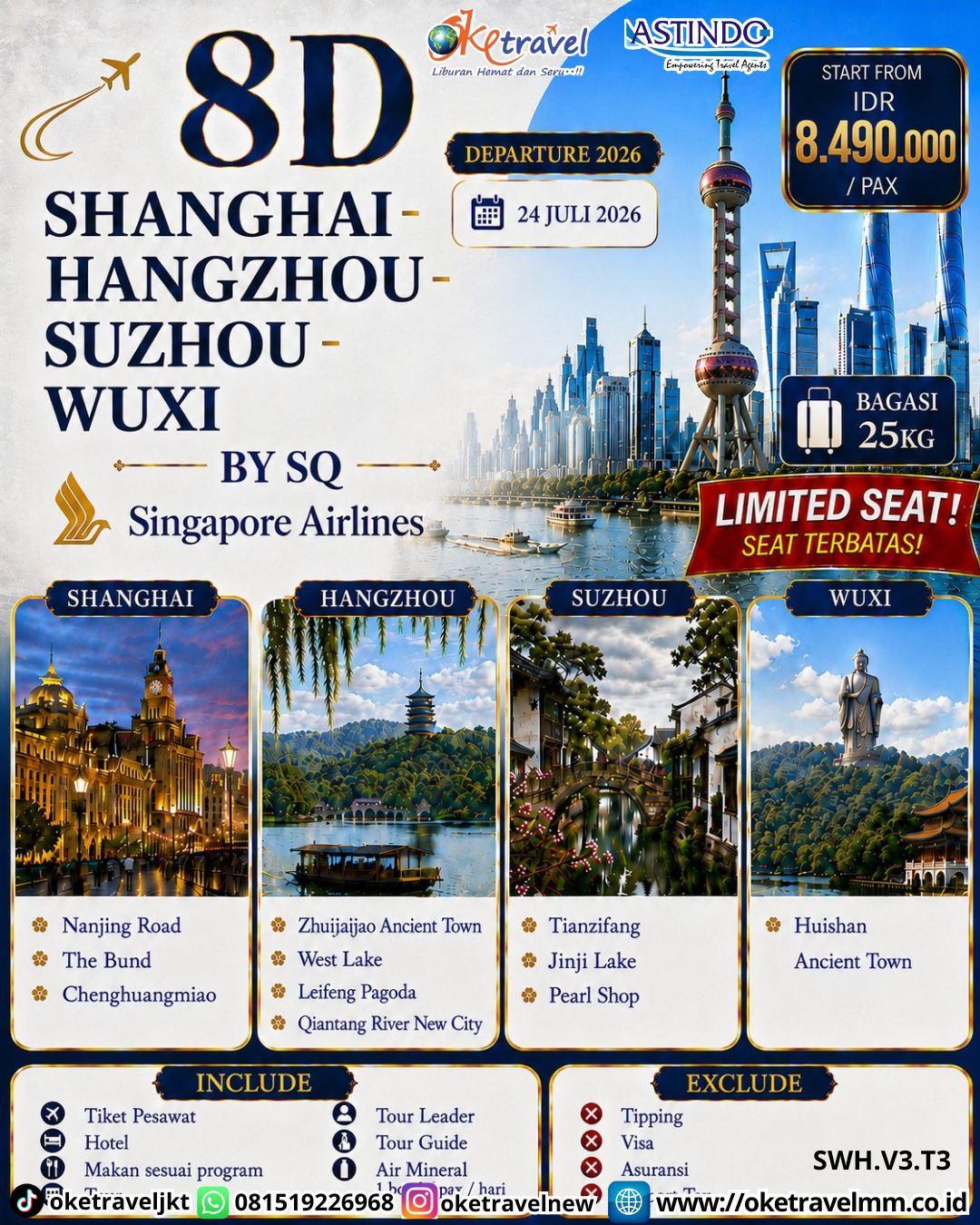 8D SHANGHAI HANGZHOU SUZHOU WUXI | DEPT : 24 JULI 2026 | BY SQ
