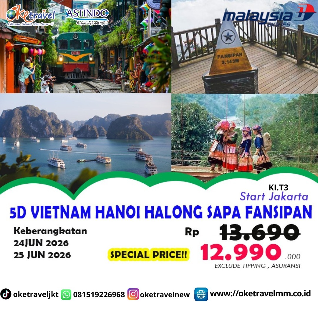 5D HANOI HALONG SAPA SPECIAL PRICE | DEP : 24,25 JUN 2026 | BY MH