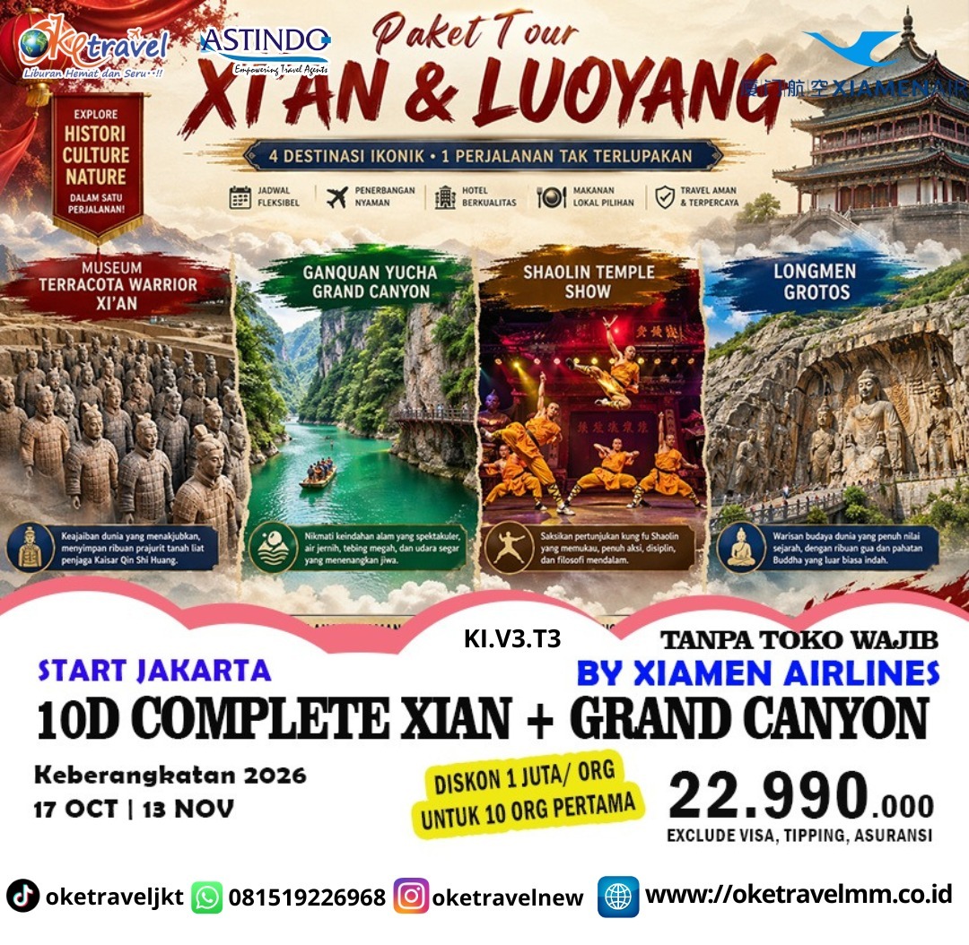 10D ANCIENT XIAN COMPLETE | DEP : 13 NOV 2026 | BY MF 