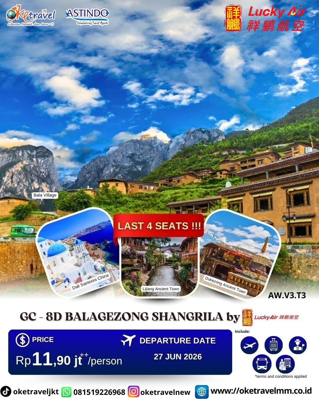 8D BALAGEZONG SHANGRILA | DEP : 27 JUN 2027 | BY 8L