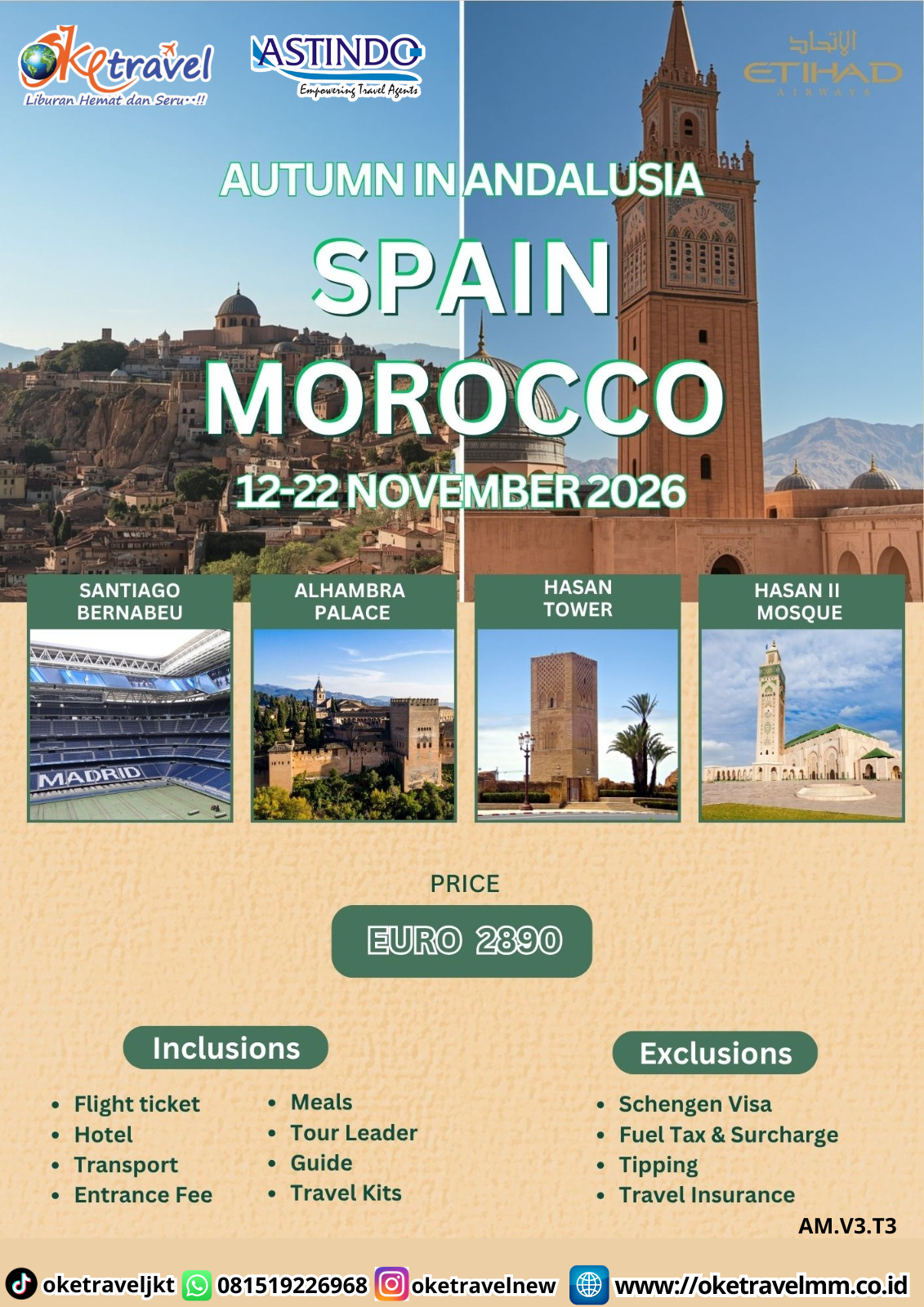 11D8N SPAIN MOROCCO | DEPT : 12-22 NOV 2026 | BY EY
