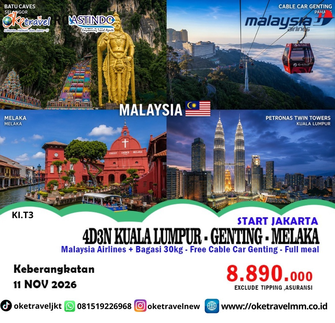 4D3N KUALA LUMPUR GENTING MALAKA | DEP :11 NOV 2026 | BY MH